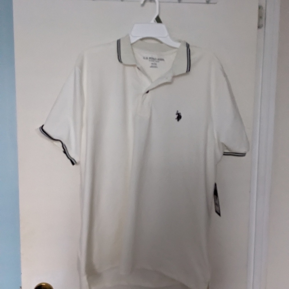 Polo shirt Men's White Polo Shirt size XL